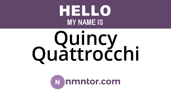 Quincy Quattrocchi