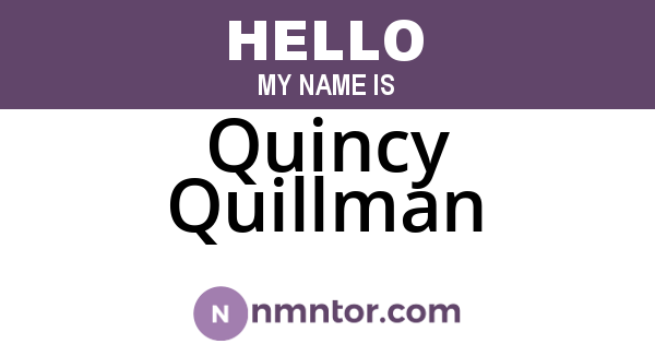 Quincy Quillman