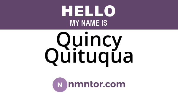 Quincy Quituqua