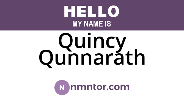 Quincy Qunnarath
