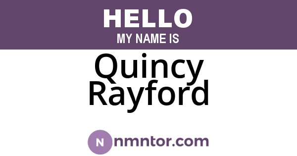Quincy Rayford