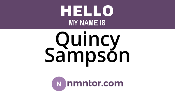 Quincy Sampson