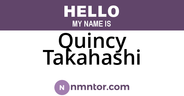 Quincy Takahashi