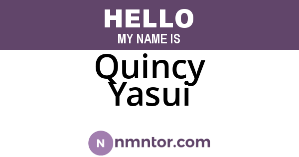 Quincy Yasui