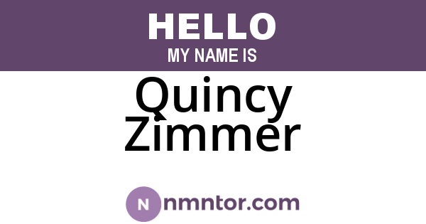 Quincy Zimmer