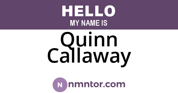 Quinn Callaway