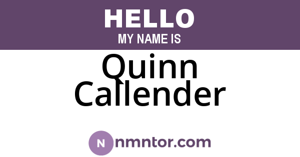 Quinn Callender