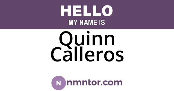 Quinn Calleros