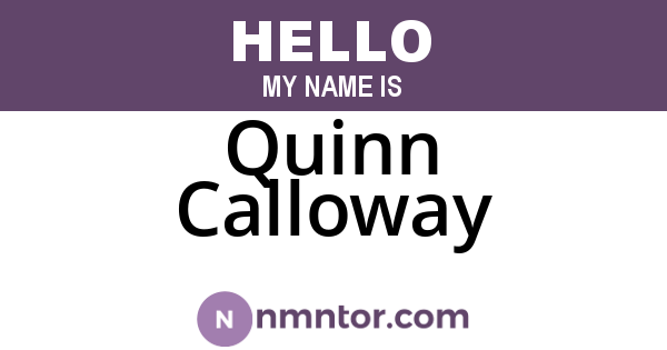 Quinn Calloway