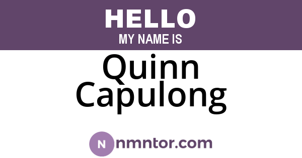 Quinn Capulong