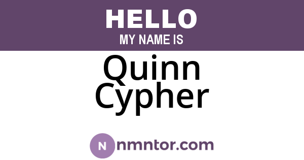 Quinn Cypher