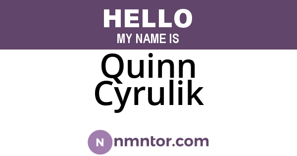 Quinn Cyrulik
