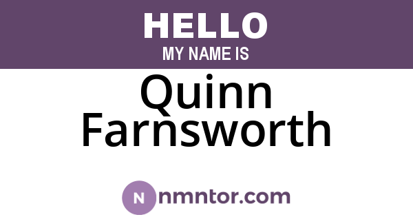 Quinn Farnsworth