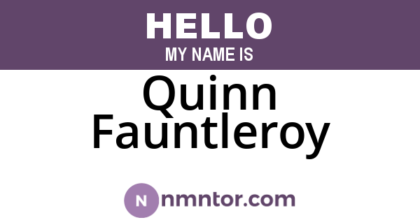 Quinn Fauntleroy