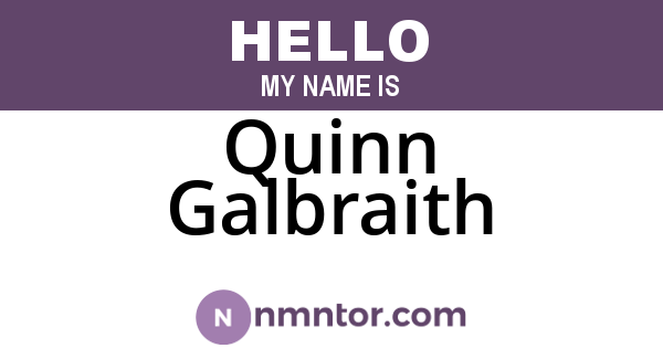 Quinn Galbraith