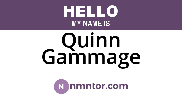 Quinn Gammage
