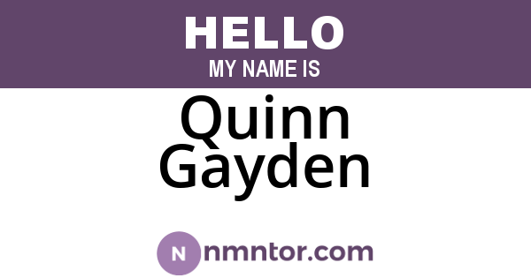 Quinn Gayden
