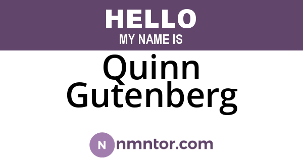 Quinn Gutenberg
