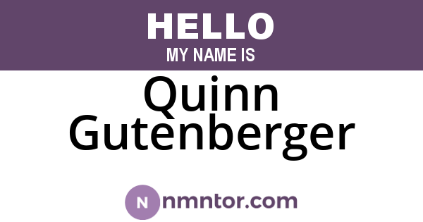 Quinn Gutenberger