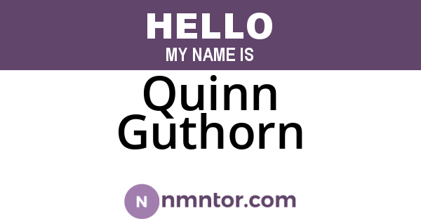 Quinn Guthorn
