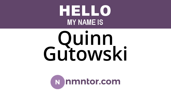Quinn Gutowski