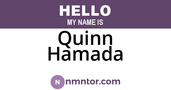 Quinn Hamada