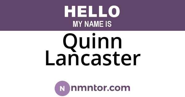 Quinn Lancaster