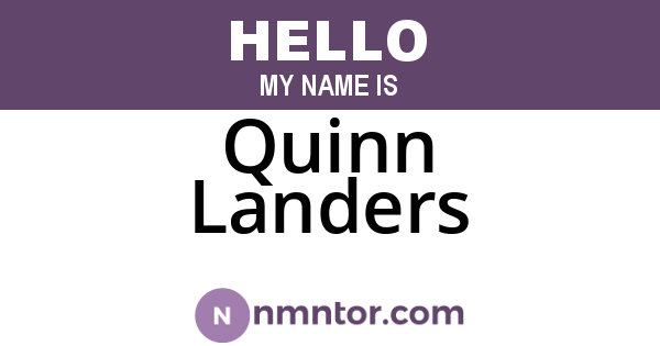 Quinn Landers