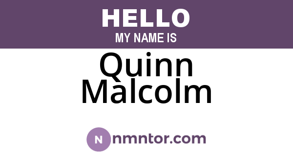 Quinn Malcolm