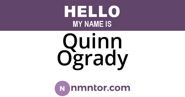 Quinn Ogrady