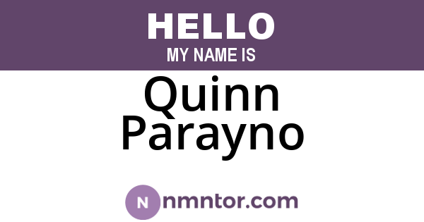 Quinn Parayno
