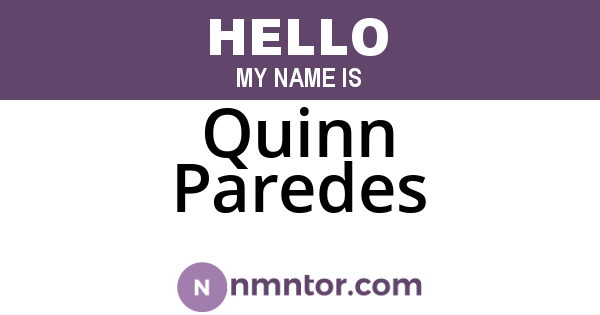 Quinn Paredes