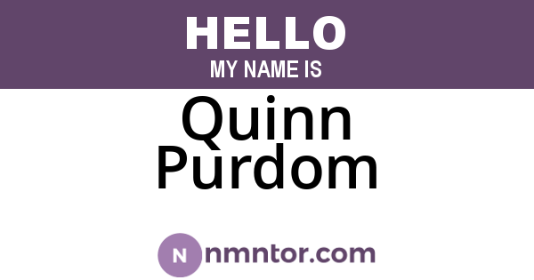 Quinn Purdom
