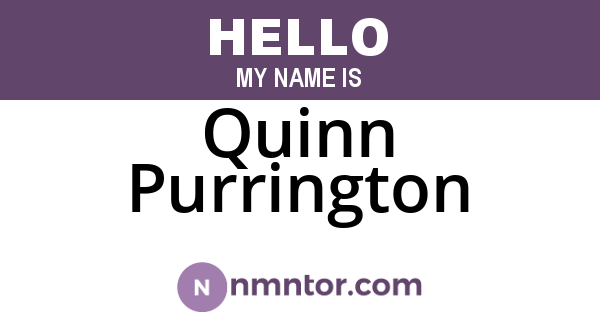 Quinn Purrington
