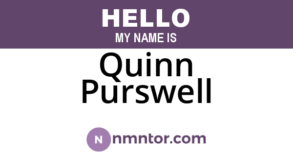 Quinn Purswell