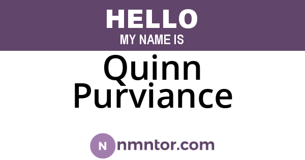 Quinn Purviance