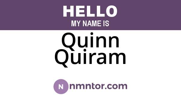 Quinn Quiram