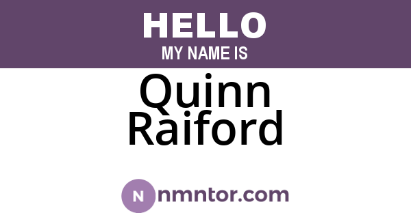 Quinn Raiford