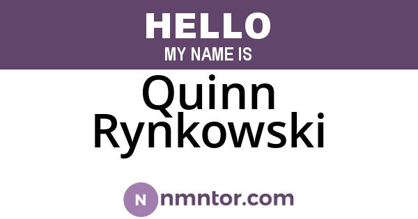 Quinn Rynkowski