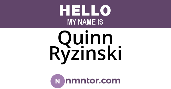 Quinn Ryzinski
