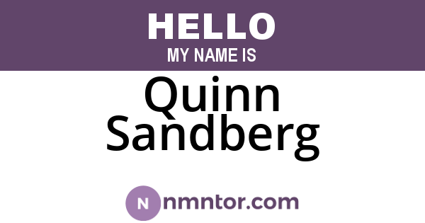 Quinn Sandberg