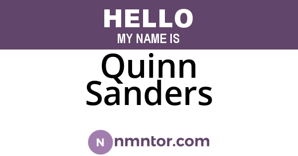 Quinn Sanders
