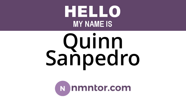Quinn Sanpedro