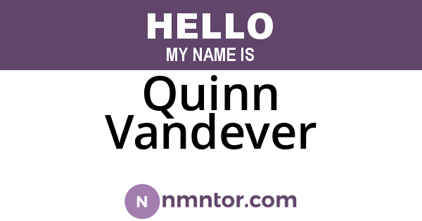 Quinn Vandever
