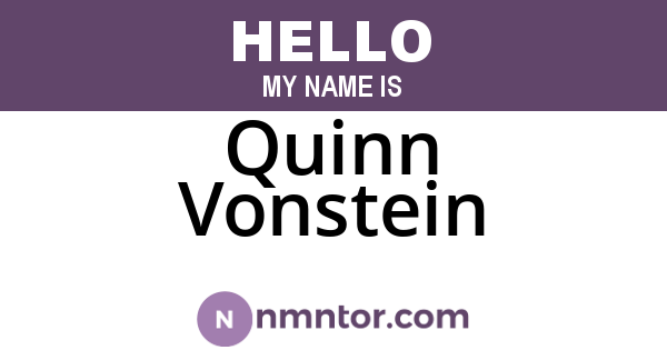 Quinn Vonstein