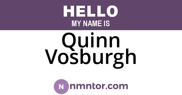 Quinn Vosburgh