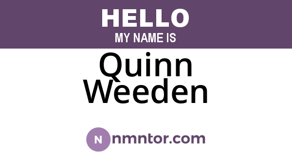 Quinn Weeden
