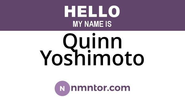 Quinn Yoshimoto