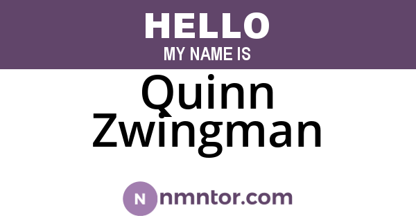 Quinn Zwingman