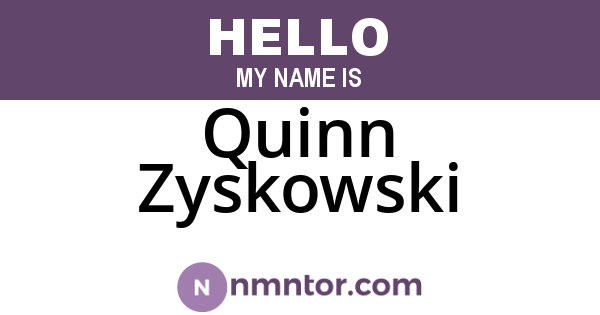 Quinn Zyskowski